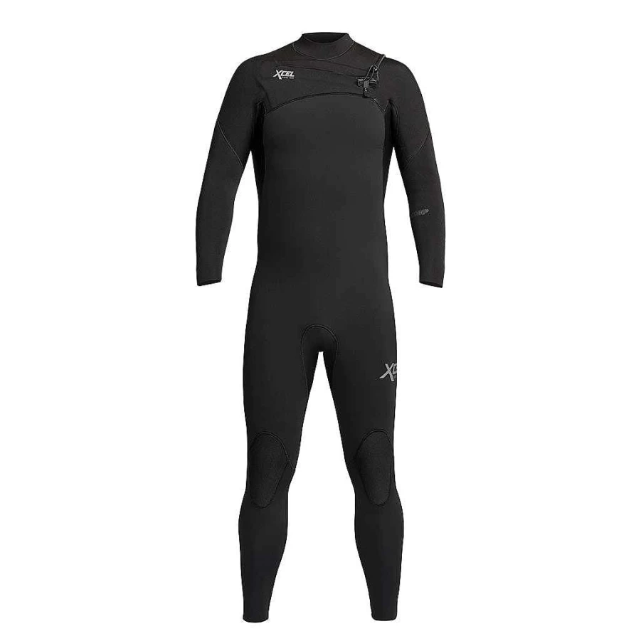 Xcel Men's 3/2mm Full Wetsuit - Black Comp Neoprene Diving Suit for Surfing & Water Sports