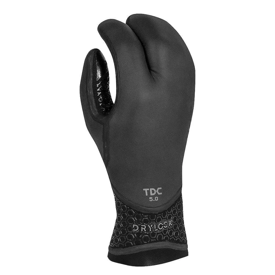 Xcel Men's Black 5mm Drylock Texture Skin 3-Finger Glove for Water Sports