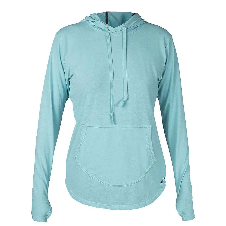 "Xcel Women's Heather VentX Long Sleeve UV Protection Relaxed Fit Hooded Shirt"