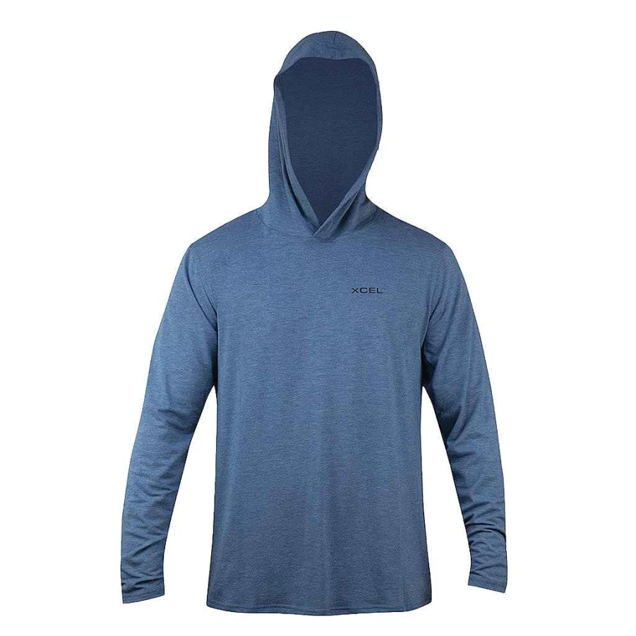 Xcel Men's UV Protection Hooded Pullover Long Sleeve Shirt