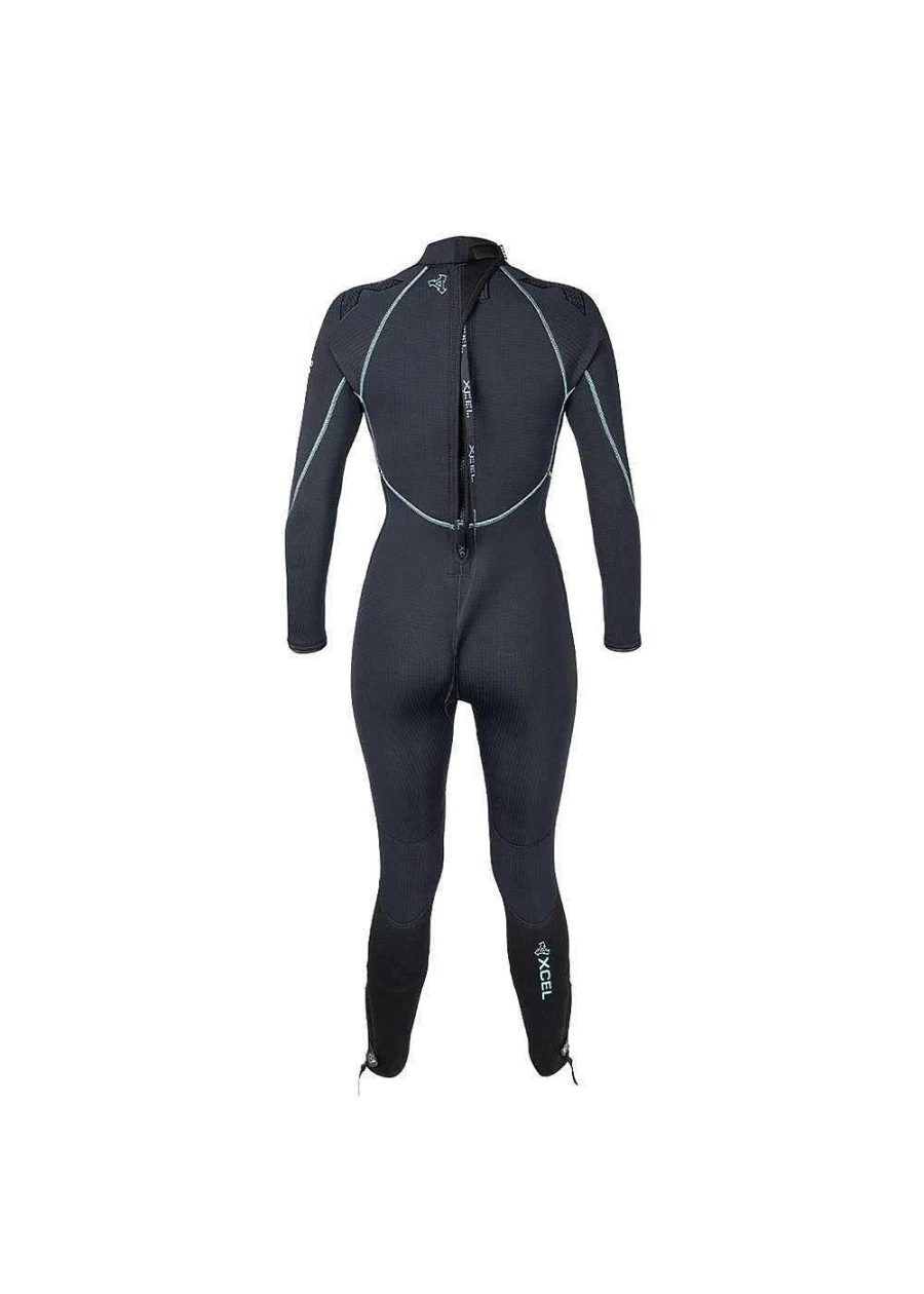 Xcel Women's 8/7mm Thermoflex Dive Wetsuit - Black Full Suit for Cold Water Scuba Diving