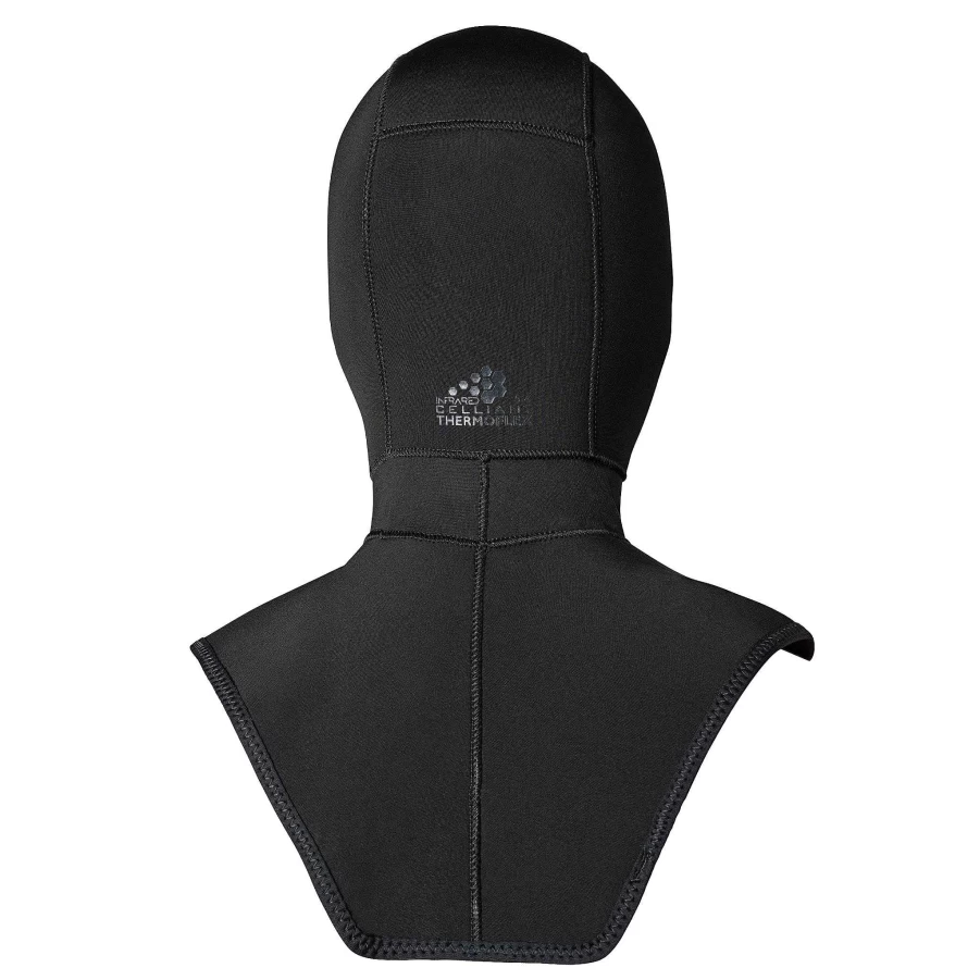 Xcel Men's 5/4mm Military Thermoflex Dive Hood with Bib - Black With Stealth Logos
