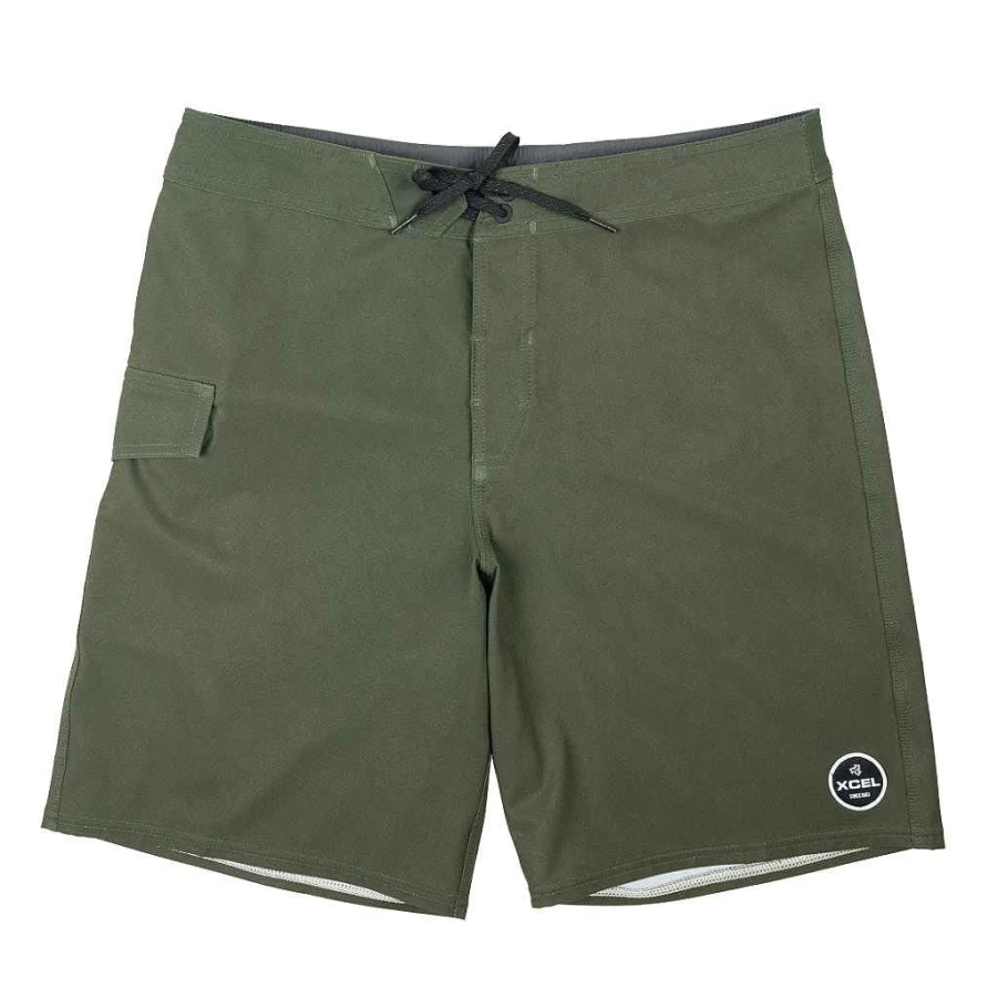 Xcel Men's 19" Competition Boardshorts - Quick-Dry Swim Trunks for Surfing & Swimming