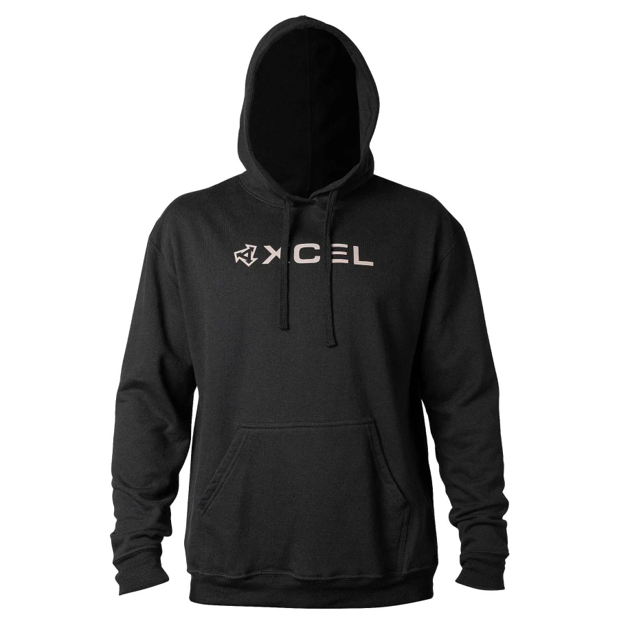 Xcel Men's Fleece Hoodie with Logo - Warm Long Sleeve Pullover for Men