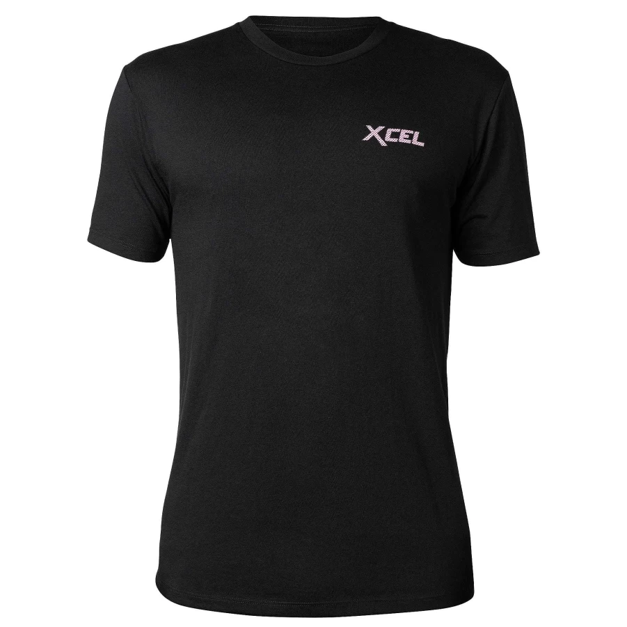 Xcel Men's Black Vintage Short Sleeve T-Shirt - Throwback Retro Tee