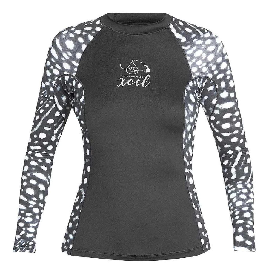 Xcel Women's Premium UV Protection Long Sleeve Swim Top with Key Pocket - Ocean Ramsey Inspired Stretch Rash Guard