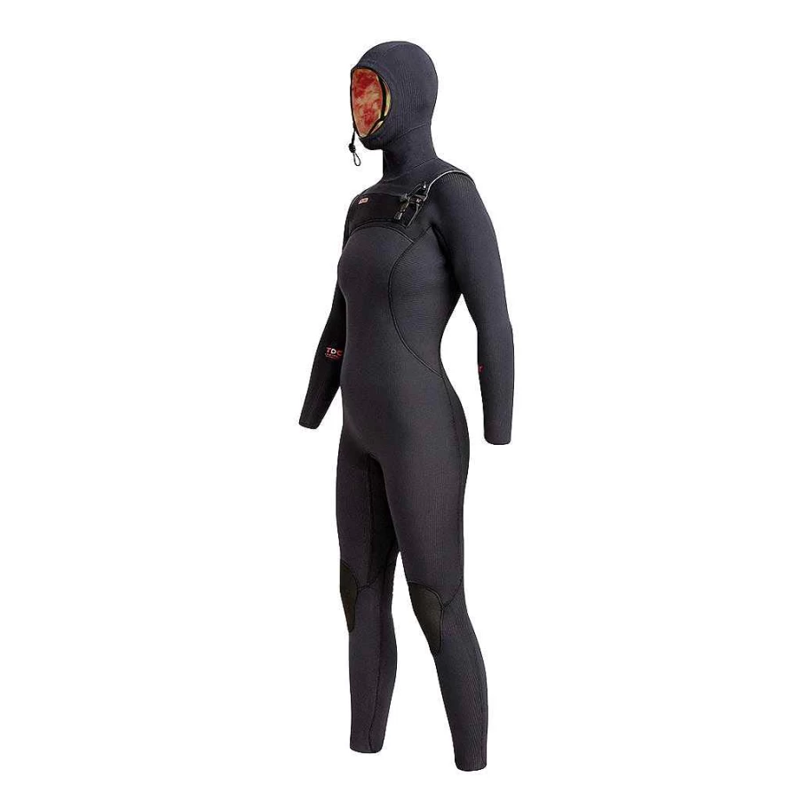 Xcel Women's Black 4.5/3.5mm Front Zip Hooded Full Wetsuit