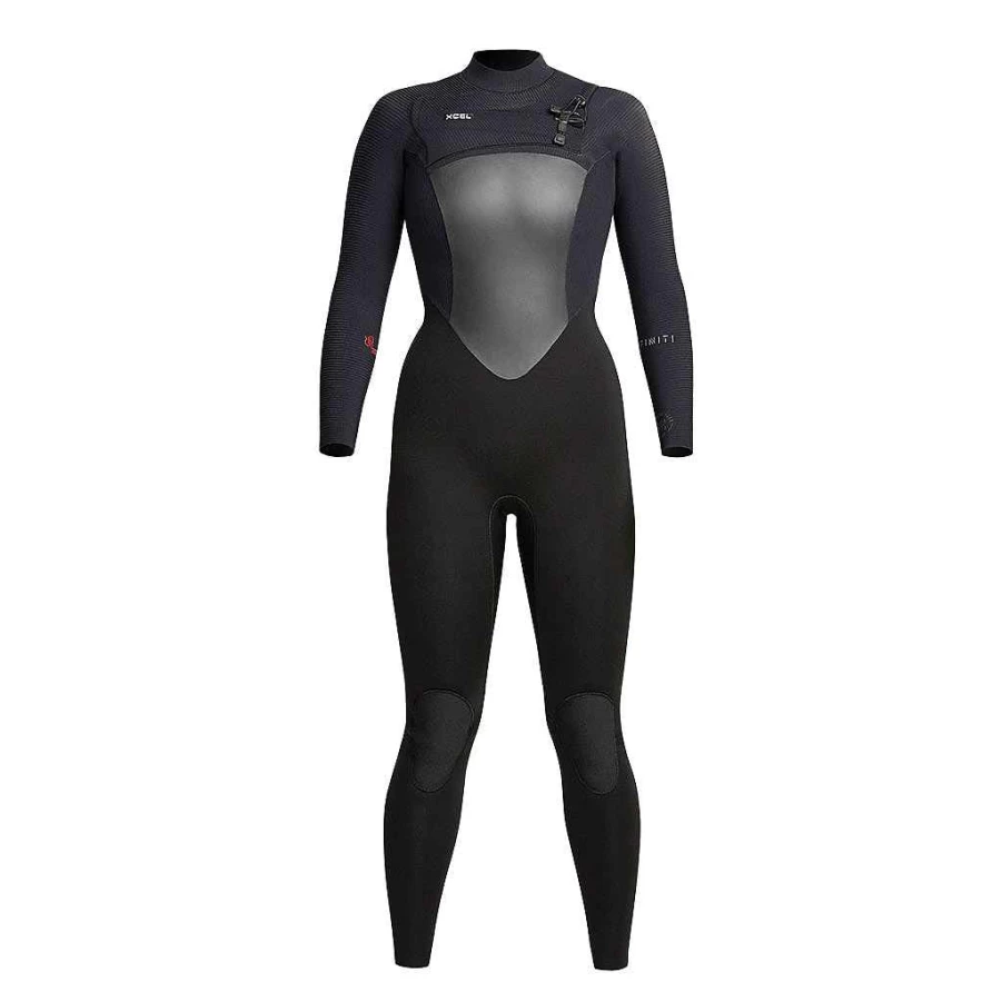 Xcel Women's Black Infiniti 5/4mm Front Zip Full Wetsuit