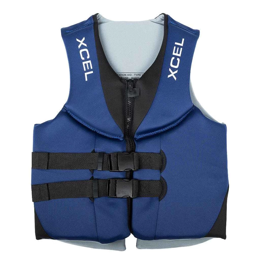 Xcel Men's Nite Blue/Black Coast Guard Approved PFD Vest for Safety & Comfort
