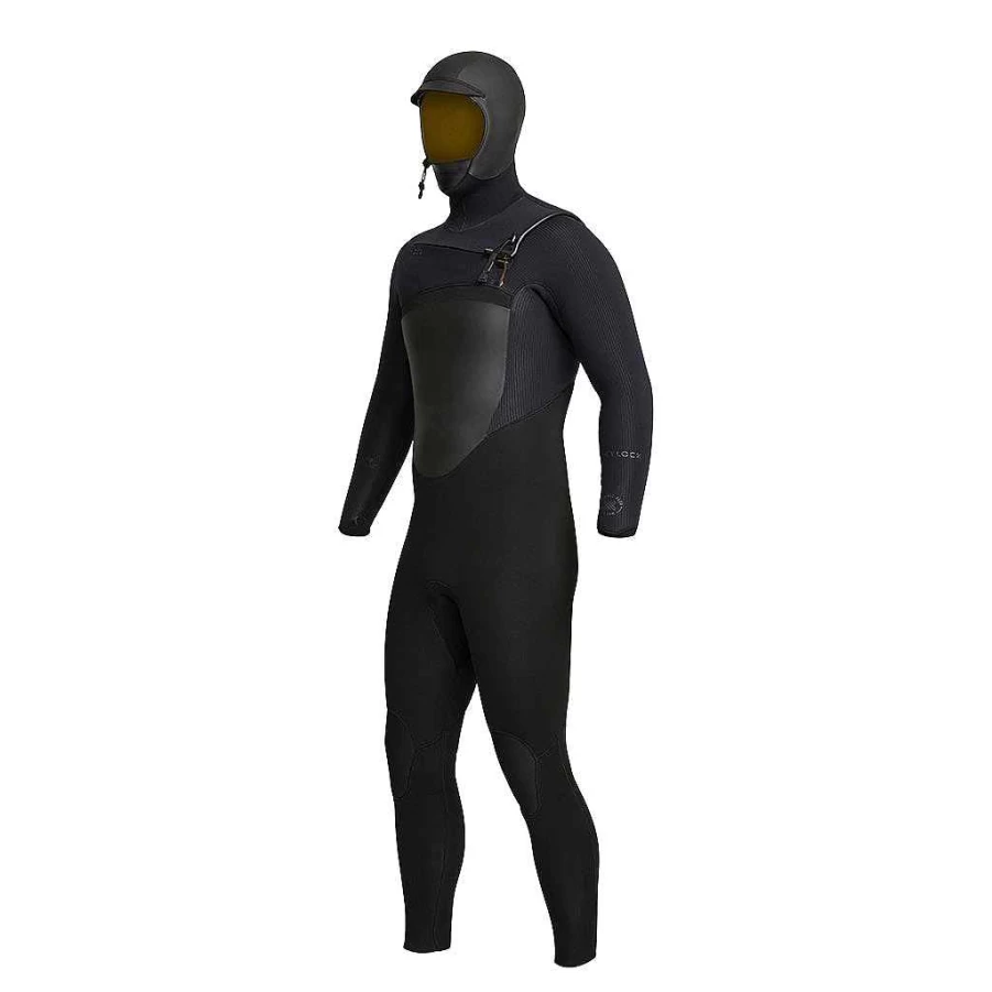 Xcel Men's Black 4/3mm Drylock Hooded Full Wetsuit for Cold Water Surfing