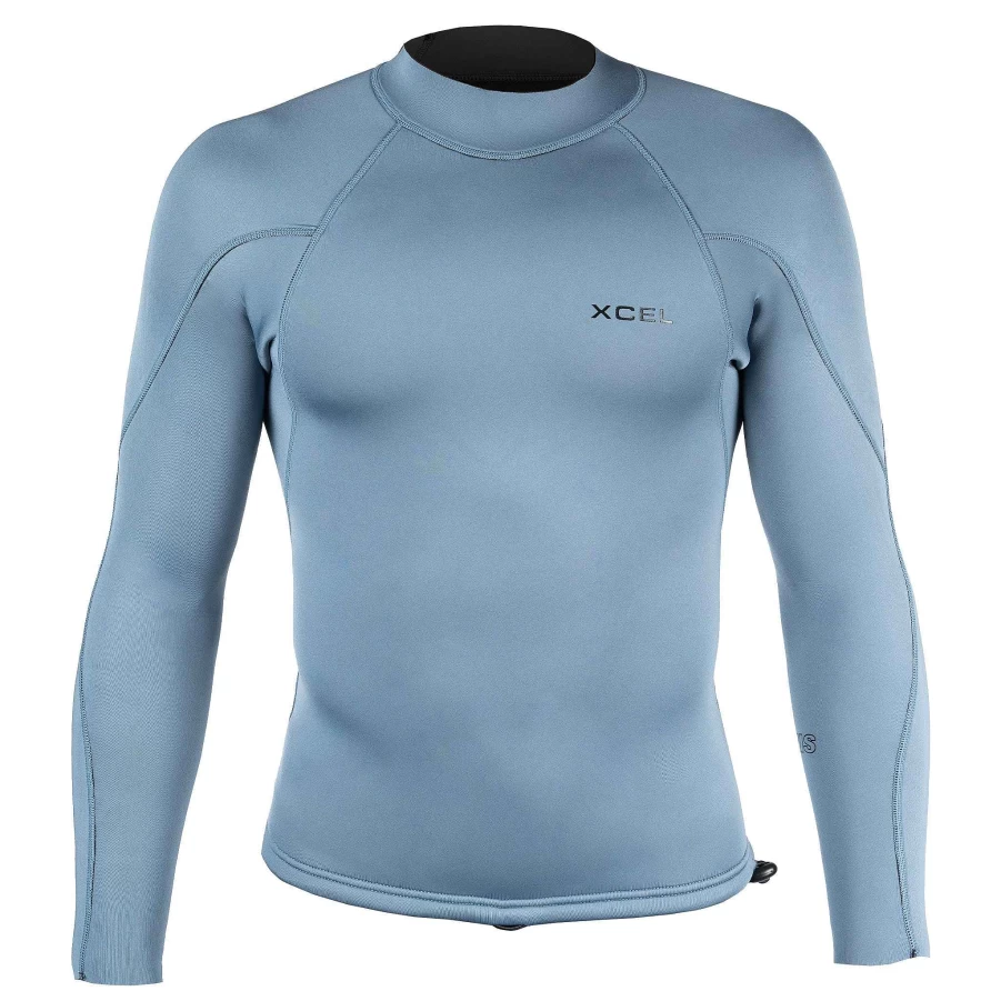 Xcel Men's Axis 2mm Long Sleeve Jacket - Light Carbon Wetsuit Top for Water Sports
