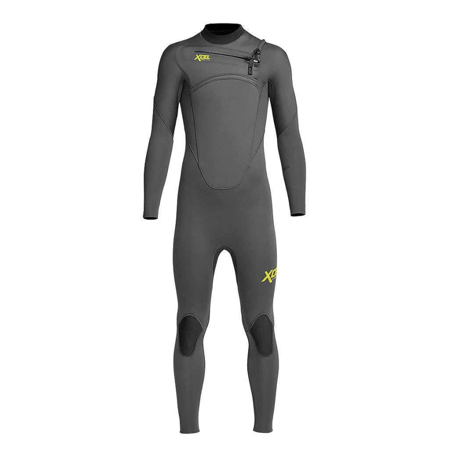 Xcel Youth Graphite 3/2mm Full Wetsuit for Kids – Warm & Flexible