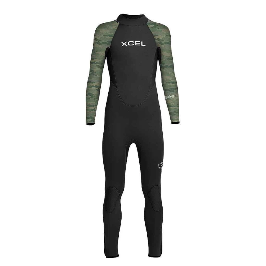 Xcel Youth Axis Back Zip 4/3mm Full Wetsuit for Kids - Warm & Flexible Neoprene Swimwear