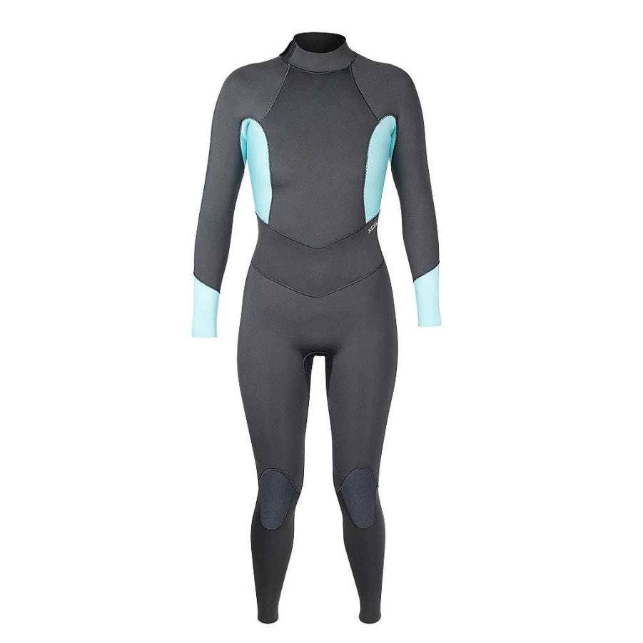 Xcel Women's Axis 4/3mm Back Zip Full Wetsuit - Black/Black Flower