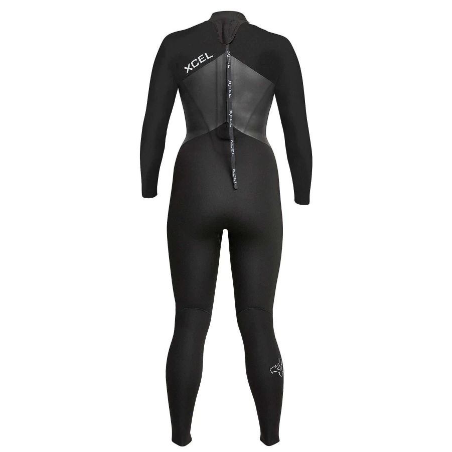 Xcel Women's Black Axis X 4/3mm Full Wetsuit with Back Zip