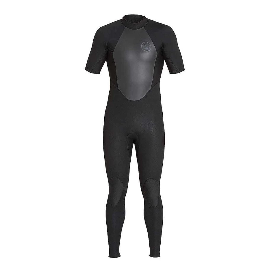 Xcel Men's Axis 2mm Black Short Sleeve Back Zip Full Wetsuit