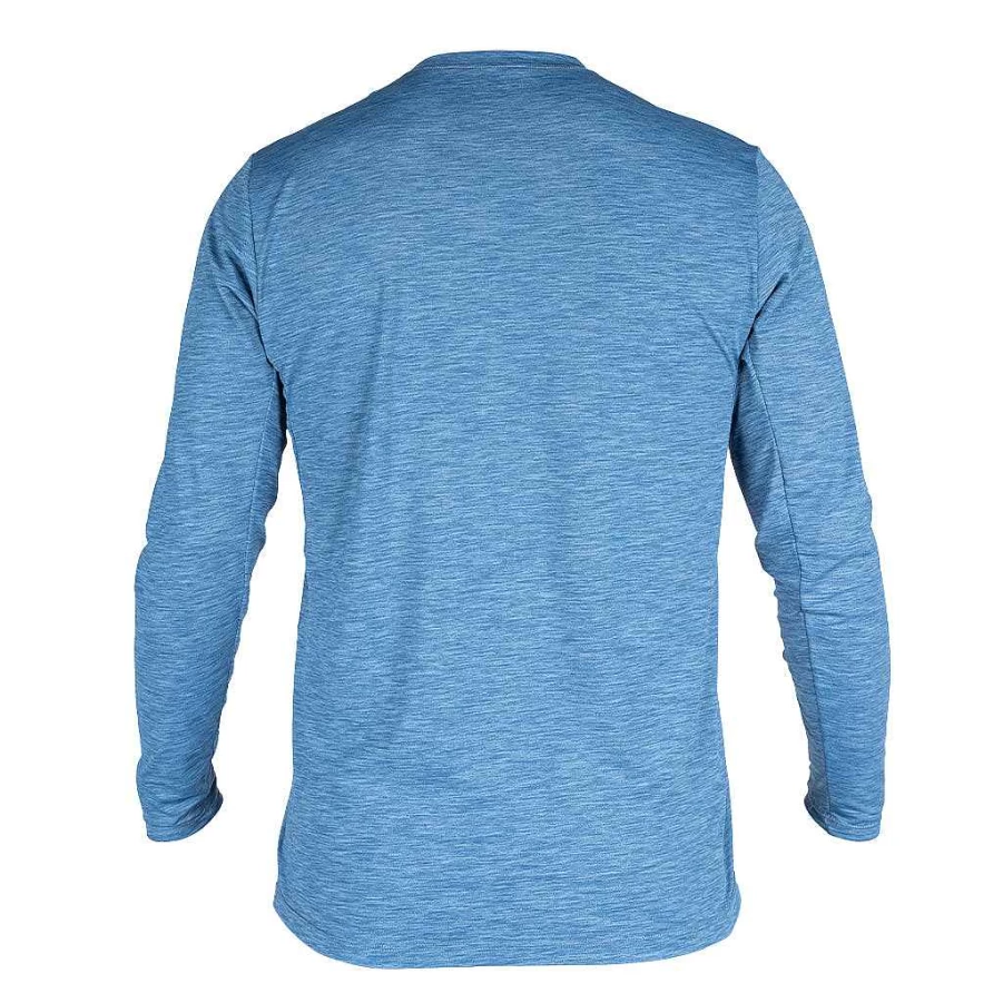 Xcel Men's Cascade Blue Heathered VentX Haleiwa Long Sleeve UV Shirt - Relaxed Fit