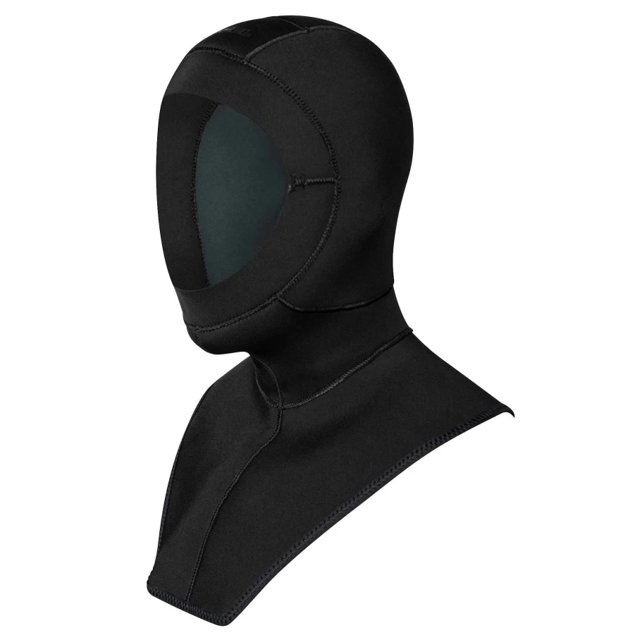Xcel Men's 5/4mm Military Thermoflex Dive Hood with Bib - Black With Stealth Logos