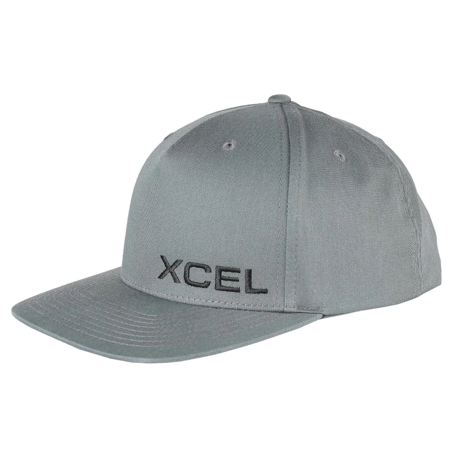 Xcel Grey Snapback Hat for Men - Adjustable Boxed Baseball Cap