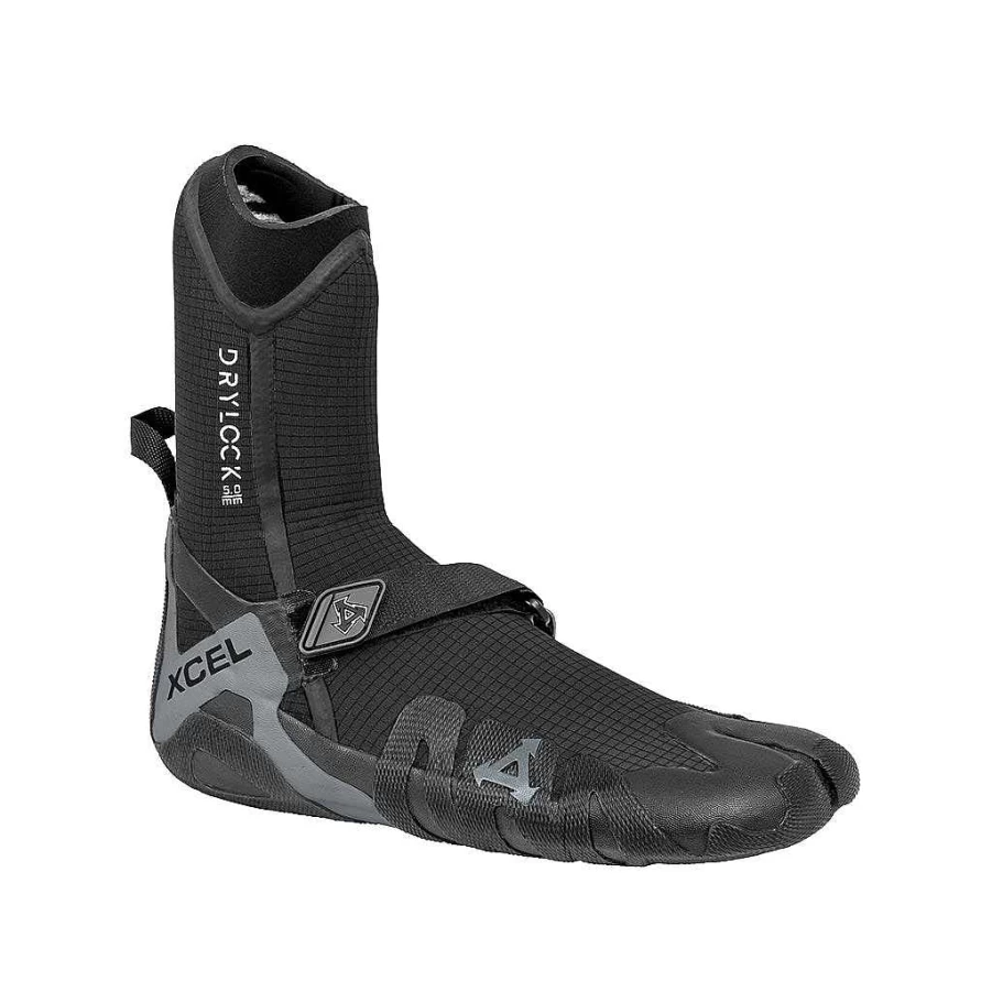 Xcel Men's Drylock Split Toe Boot 5mm - Black/Grey Neoprene Waterproof Work Boots