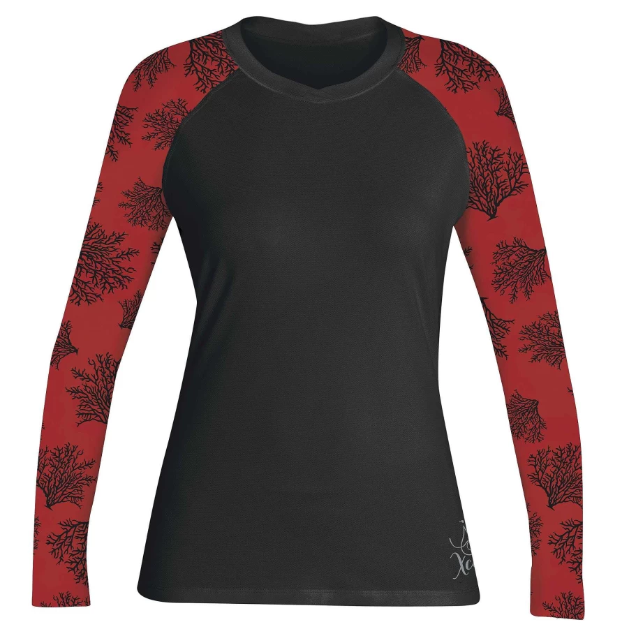 Women's Xcel UV Protection Long Sleeve Rash Guard Top - Ocean Ramsey Inspired Surf Shirt