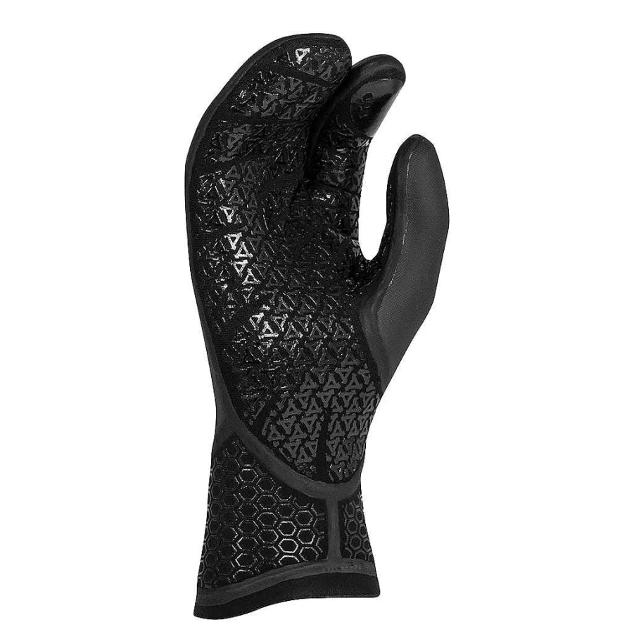 Xcel Men's Black 5mm Drylock Texture Skin 3-Finger Glove for Water Sports
