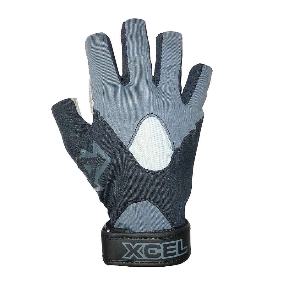 Xcel Men's Black Paddle Glove with Open Fingers & Thumb for Enhanced Grip