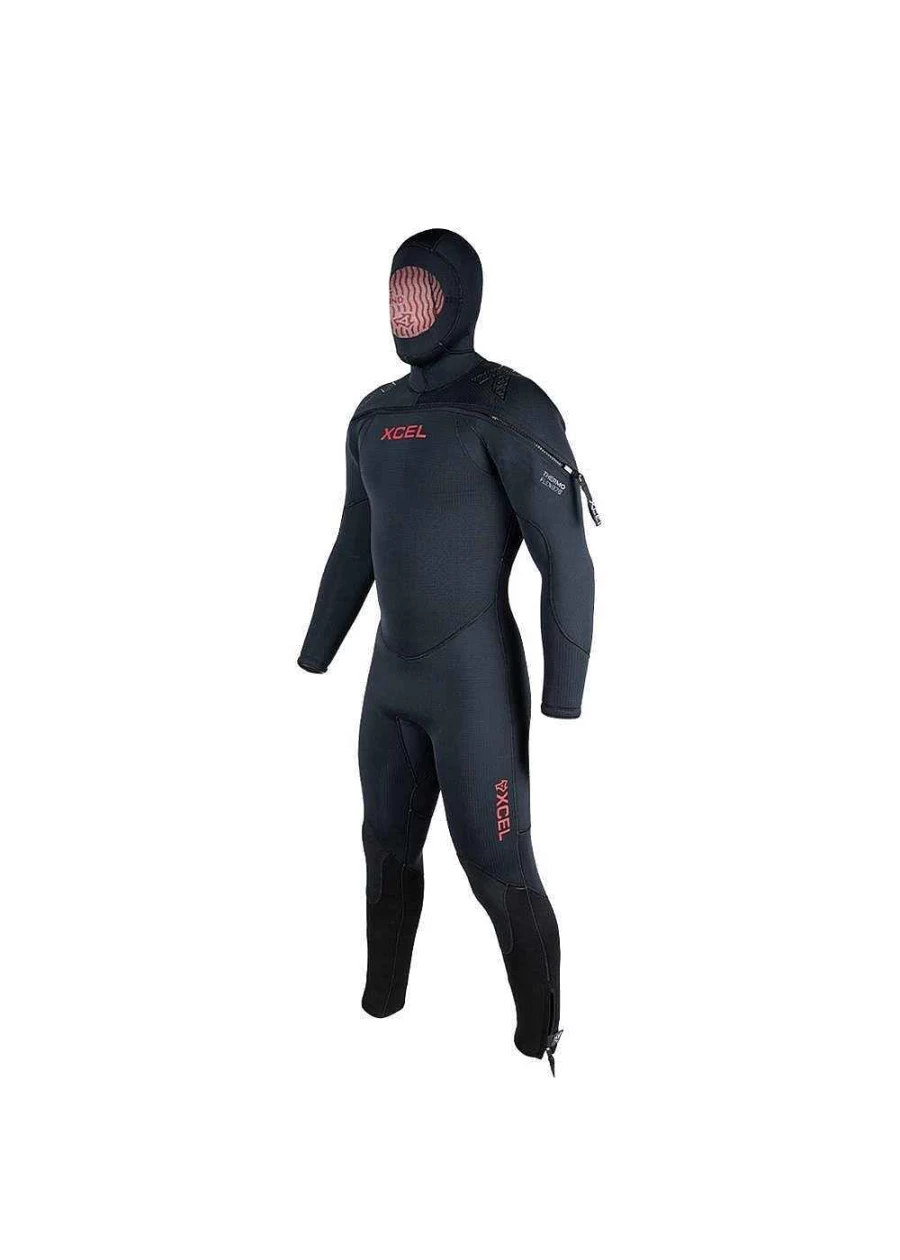 Xcel Men's Black Thermoflex 9/7/6mm Hooded Dive Wetsuit for Scuba Diving