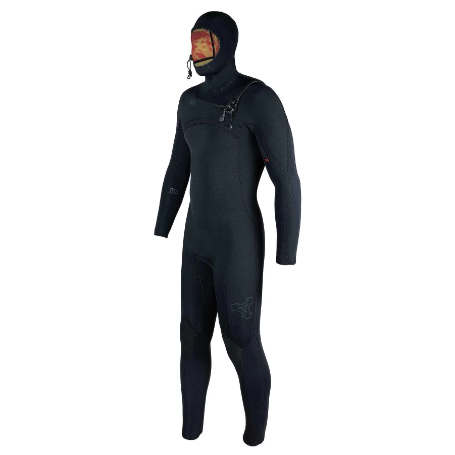 Xcel Men's 5.5/4.5mm Black Hooded Full Wetsuit for Scuba Diving & Surfing