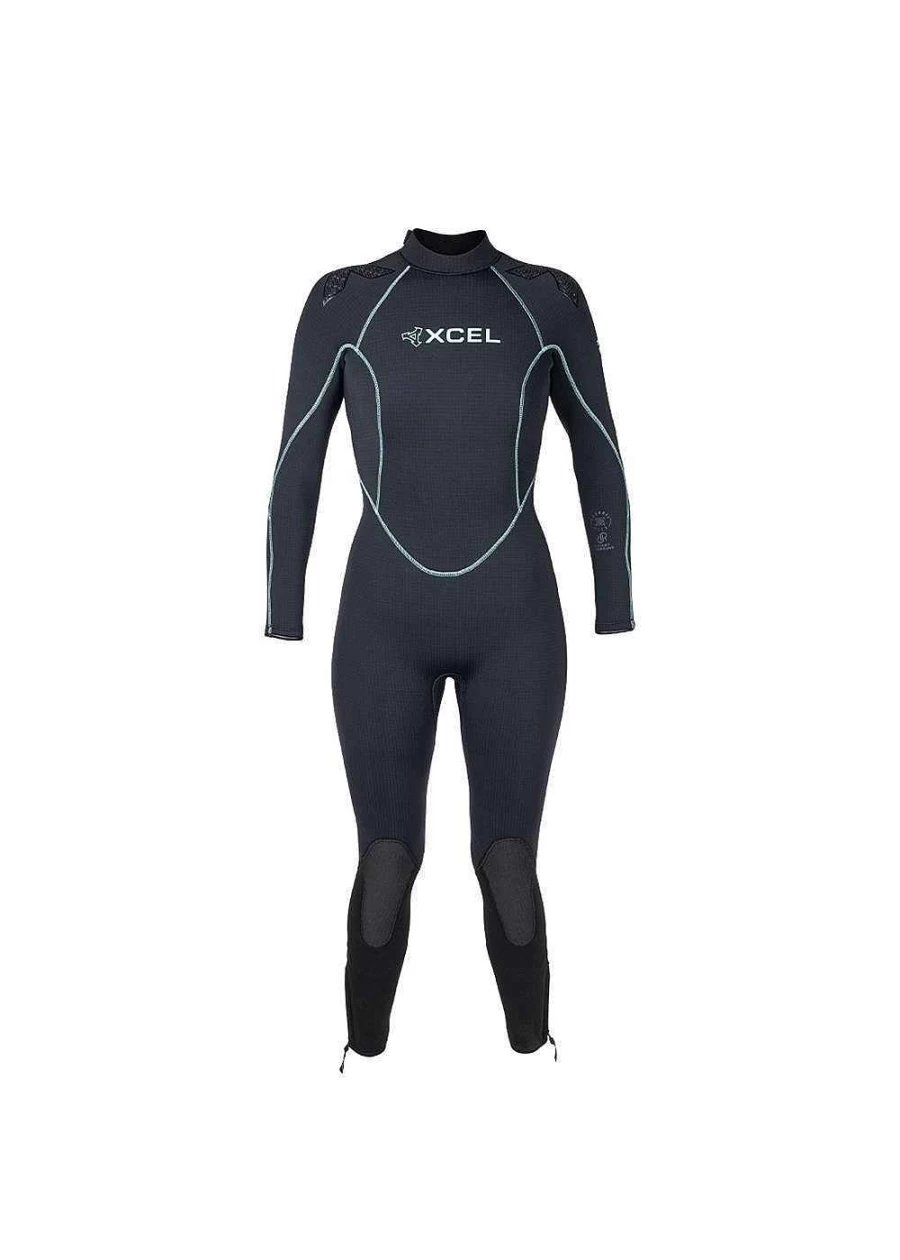 Xcel Women's 8/7mm Thermoflex Dive Wetsuit - Black Full Suit for Cold Water Scuba Diving