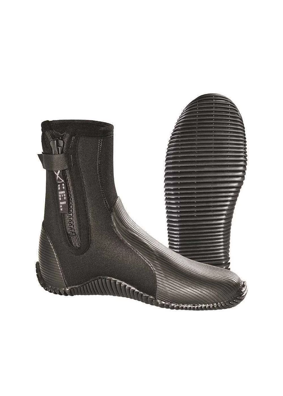 Xcel Men's Black Hydroflex 6.5mm Flex Sole Dive Boots for Scuba Diving
