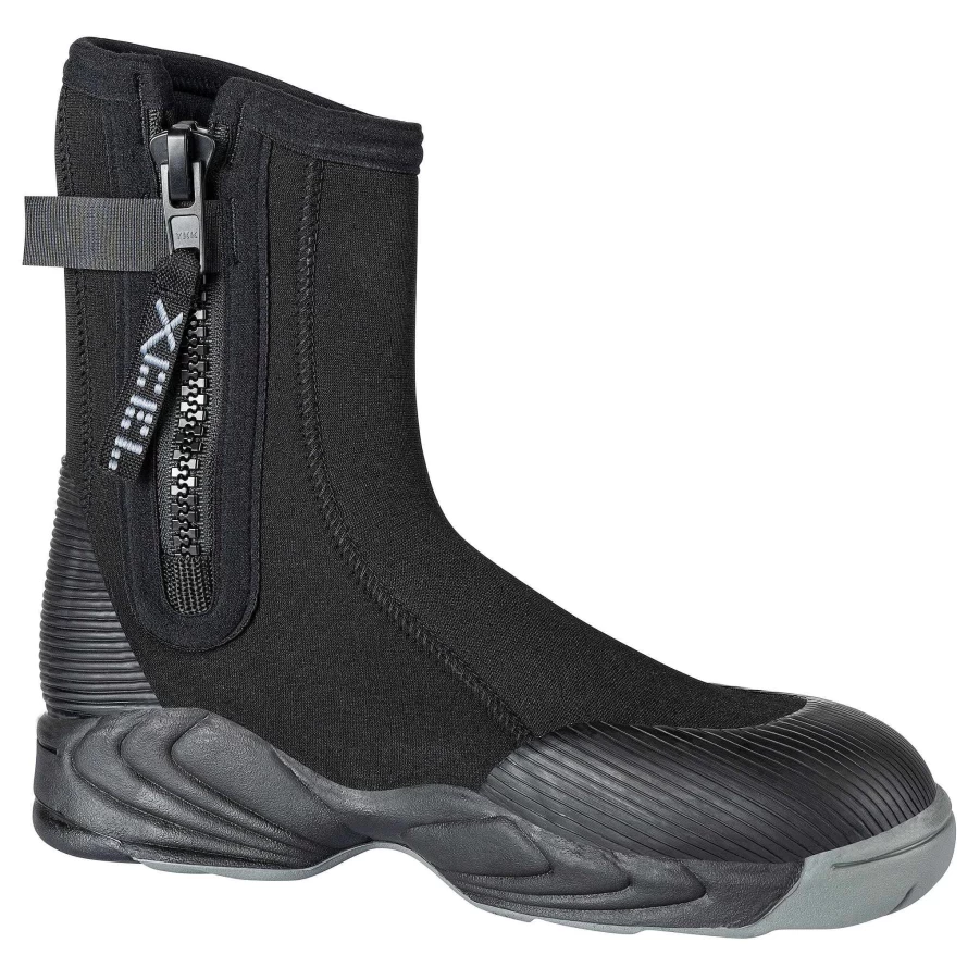 Xcel Men's 6.5mm Military Thermoflex Dive Boots - Black With Stealth Logos, Molded Sole for Scuba & Water Sports